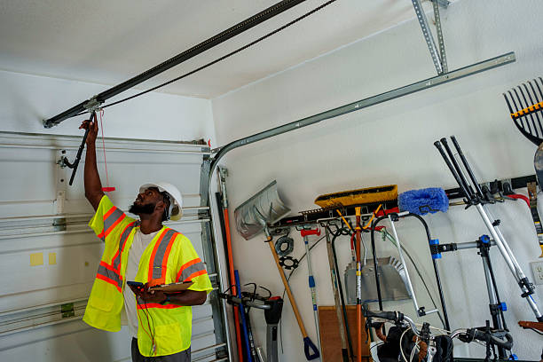 Professional Emergency Garage Door Repair technician working in Rio, VA